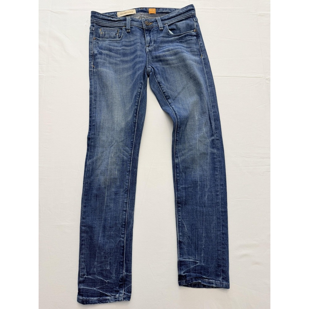 Pilcro And The Letterpress Straight Jeans Womens 26 Blue Med Wash Mid Rise 26x31